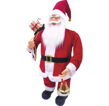 Figurină decorativă Moș Crăciun cu sac de cadouri și clopoțel