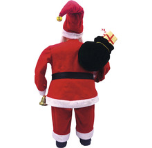 Figurina Moș Crăciun cu sacul de cadouri din spate