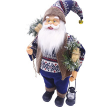 Moș Crăciun decorativ cu cadouri și lanternă