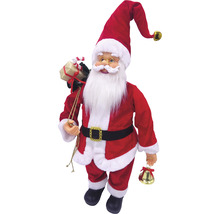 Moș Crăciun decorativ cu sac de cadouri și clopoței