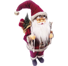 Figurina Moș Crăciun cu sac și brad