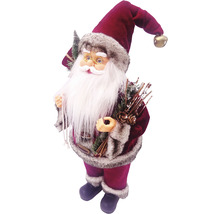 Moș Crăciun decorativ cu barbă și garnitură de blană ca decor festiv