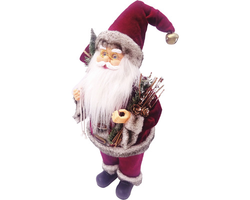 Moș Crăciun decorativ cu barbă și garnitură de blană ca decor festiv