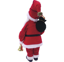 Moș Crăciun decorativ cu sac de cadouri și clopoței