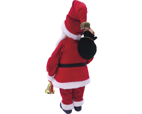 Moș Crăciun decorativ cu sac de cadouri și clopoței
