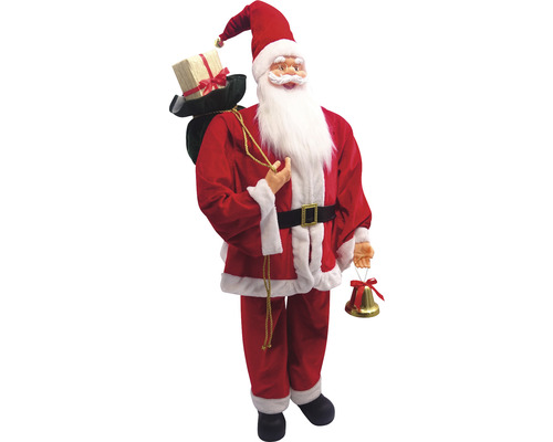 Moș Crăciun decorativ cu sac de cadouri și clopoțel