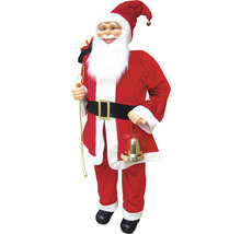 Figurină Moș Crăciun cu clopoțel și sac de cadouri