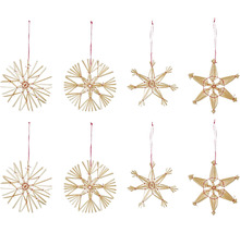 Stele din paie, decorațiuni de Crăciun