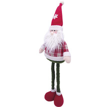 Moș Crăciun decorativ cu pălărie lungă și cămașă în carouri ca decorațiune festivă