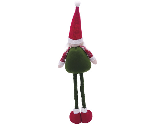 Spiriduș decorativ de Crăciun cu căciulă roșie și picioare verzi ca decorațiune festivă
