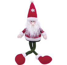 Moș Crăciun decorativ cu căciulă, barbă și cămașă în carouri ca decorațiune de Crăciun