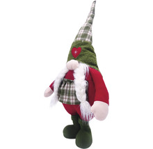 Gnom decorativ de Crăciun cu căciulă, barbă și șorț