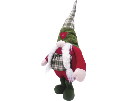 Gnom decorativ de Crăciun cu căciulă, barbă și șorț