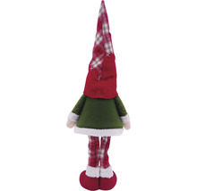 Spiriduș decorativ de Crăciun cu pălărie și picioare în carouri, ca decorațiune de Crăciun.