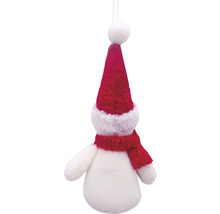 Ornament de brad de Crăciun om de zăpadă cu căciulă și fular