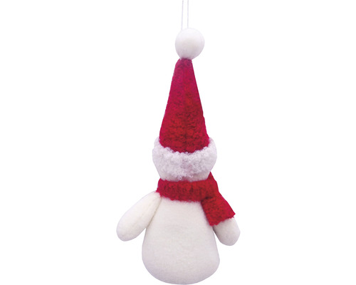 Ornament de brad de Crăciun om de zăpadă cu căciulă și fular