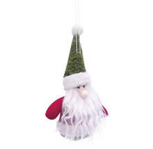 Ornament de Crăciun Moș Crăciun cu barbă și pălărie verde