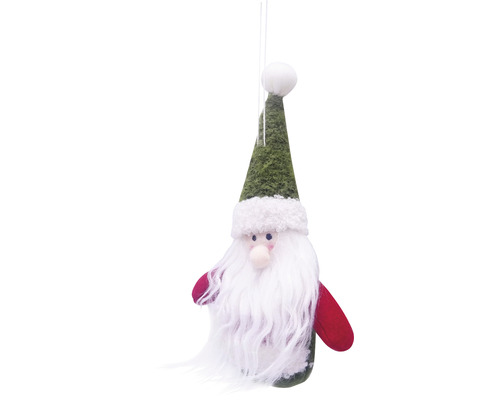 Ornament de brad de Crăciun Moș Crăciun din material textil cu barbă