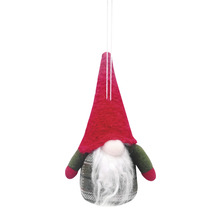 Gnom de Crăciun cu barbă și căciulă ca decorație