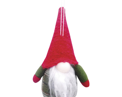 Gnom de Crăciun cu căciulă roșie ca decorație