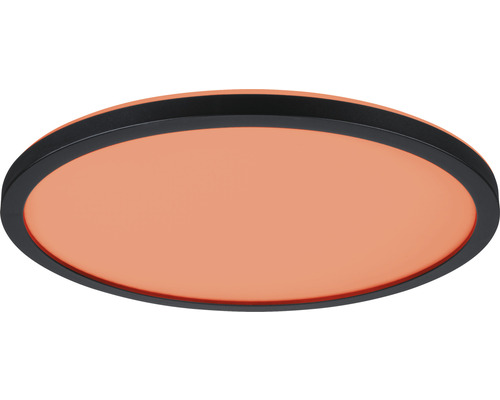 Lumină de tavan rotundă cu ramă neagră