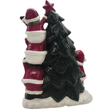 Cutie decorativă de Crăciun pentru fursecuri cu Moș Crăciun și brad de Crăciun