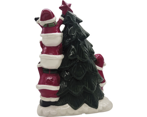 Cutie decorativă de Crăciun pentru fursecuri cu Moș Crăciun și brad de Crăciun