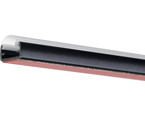 Profil bandă LED aluminiu negru cu autoadeziv LP7B 2m, incl. capace și abajur difuzor