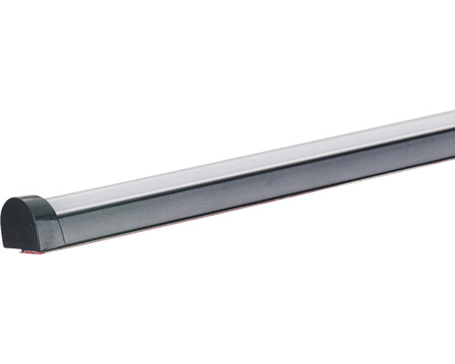 Profil bandă LED aluminiu negru cu autoadeziv LP7B 1m, incl. capace și abajur difuzor