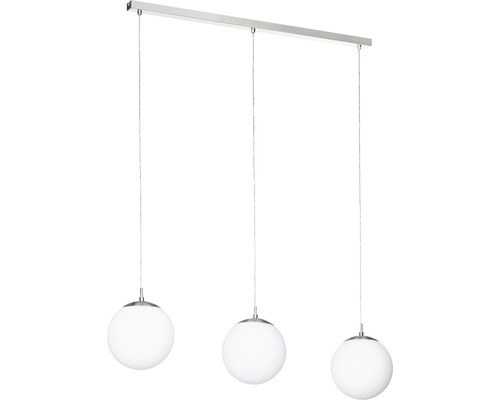 Lumină suspendată cu trei abajururi rotunde