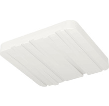 Lumină de plafon albă cu suprafață canelată.