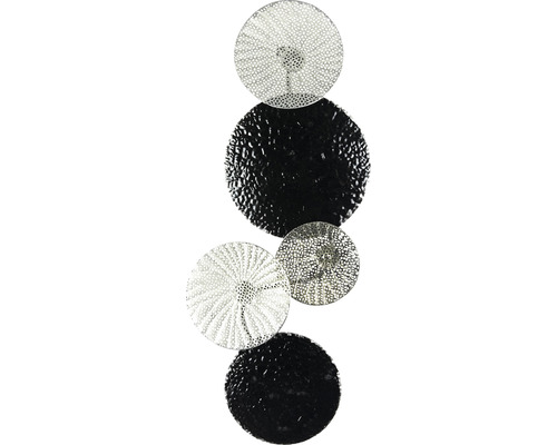 Decorațiune de perete cu elemente metalice rotunde decorative