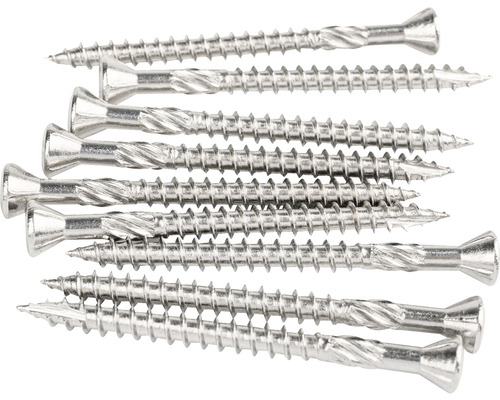 Șuruburi pentru lemn de terasă 5x60 mm oțel inox A2, 100 bucăți, filet parțial Mai multe șuruburi din metal