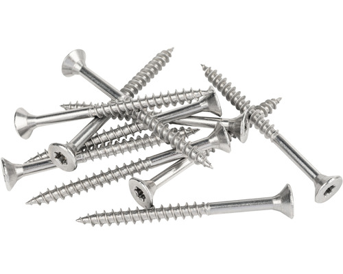 Set holșuruburi pentru pal cu cap înecat Verpackungsdesign, argintiu din oțel inoxidabil 5mm, 50 bucăți Set holșuruburi pentru pal cu cap înecat Verpackungsdesign, argintiu din oțel inoxidabil 5mm, 50 bucăți