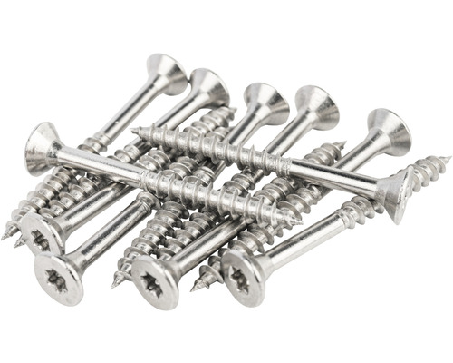 Set holșuruburi pentru pal cu cap înecat Verpackungsdesign, argintiu din oțel inoxidabil 5mm, 100 bucăți Set holșuruburi pentru pal cu cap înecat Verpackungsdesign, argintiu din oțel inoxidabil 5mm, 100 bucăți