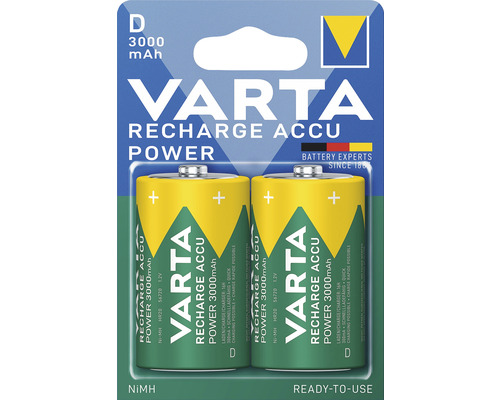 Acumulatori Ni-MH Varta D 1,2V 3000mAh, pachet 2 bucăți Acumulatori Ni-MH Varta D 1,2V 3000mAh, pachet 2 bucăți