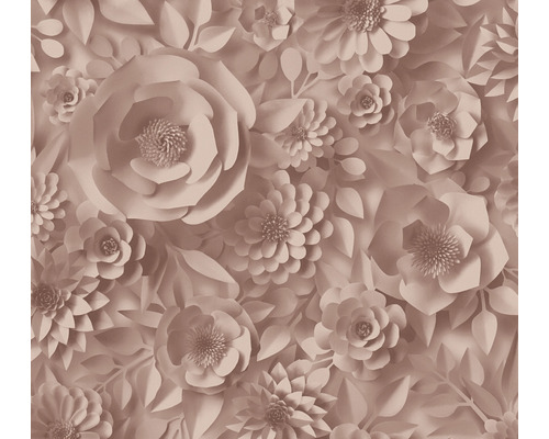 Tapet vlies Pint Walls flori 3D roz 10,05x0,53 m