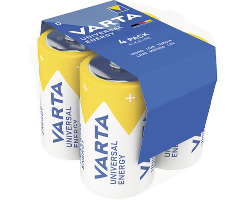 Baterii alcaline Varta D 1,5V pachet 4 bucăți Baterii alcaline Varta D 1,5V pachet 4 bucăți