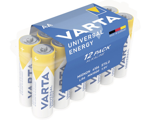 Baterii alcaline Varta AA 1,5V pachet 12 bucăți