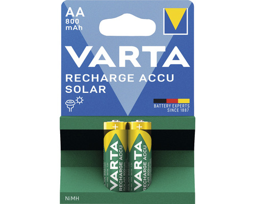 Acumulatori lămpi solare Varta AA 1,2V 800mAh, pachet 2 bucăți-0