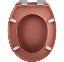 Scaun de toaletă din duroplast cu mecanism de închidere lentă și fixare