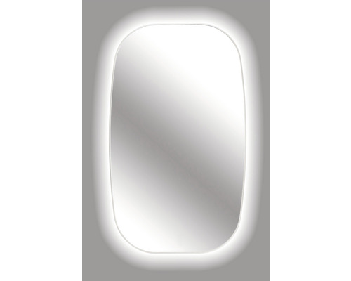 Oglindă baie cu LED Cordia Retro Line Blacklight 60x100 cm ramă albă IP 44