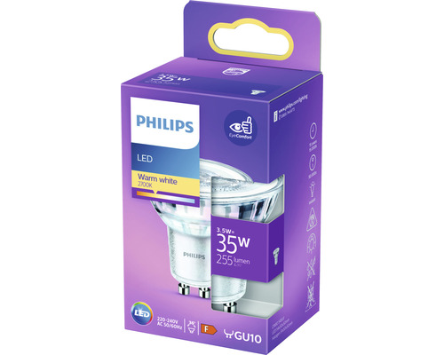 Bec LED Philips cu soclu GU10 în ambalaj