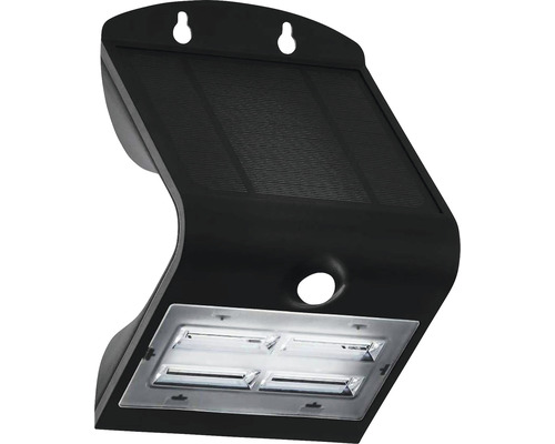 Lumină de perete solară cu LED negru