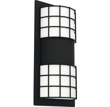Lumină de perete neagră cu design dreptunghiular cu grilă