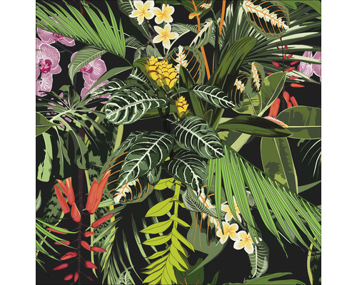 Tablou sticlă Jungle Foliage 30x30 cm