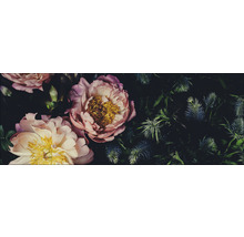 Tablou sticlă Baroque Peonies II 30x80 cm