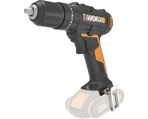 Mașină de găurit & înșurubat cu percuție Worx WX370.9 20V max. 40Nm, max. 1600 r/min, fără acumulator și încărcător