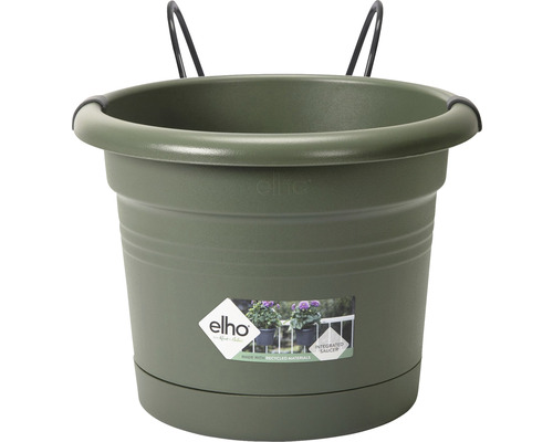 Ghiveci cu suport Elho plastic Ø 26 cm H 20 cm verde