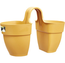 Jardinieră galbenă pentru fixare pe balcon